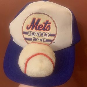 Adjustable Mets Rally Baseball Cap, Removable Ball